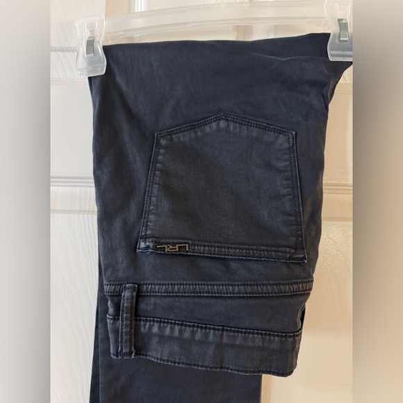 Ralph Lauren Coated Dark Blue Mid-Rise Skinny Ankle Jeans Size 10 - Picture 2 of 11
